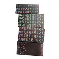 Tuiles de Mahjong Américain en Acrylique Type 36, Motif Écaille de Tortue, Emballage Boîte en Carton pour Mahjong Récréatif