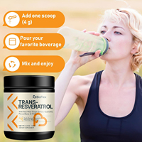 Complément alimentaire de haute qualité sans sucre 4000 mg NAD Nicotinamide et complément alimentaire en poudre de trans-resvératrol dérivé des plantes avec quercétine