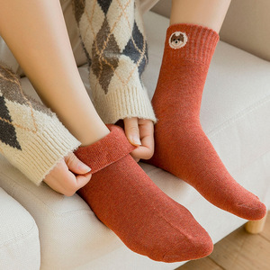Women's Thermal Mid-Calf Socks Thickened Terry Cotton Warm Floor Socks For Autumn Winter - Product Image 4