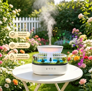 Diffuseur d'arômes à huiles essentielles 250 ml, effet <span class=keywords><strong>pluie</strong></span> nuageuse, 7 couleurs, humidificateur à goutte d'eau, sons <span class=keywords><strong>de</strong></span> <span class=keywords><strong>pluie</strong></span>, pour hôtels - Product Image 3