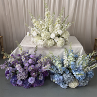 IFG 2026 Nouvelle Arrivée Florale Magnifique Composition Florale pour Cérémonie de Mariage Décoration de Couloir en Hortensias Bleus pour Allée de Cérémonie