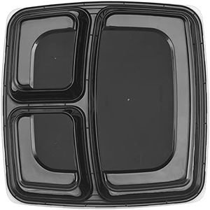 Boîte Bento jetable en plastique PP pour micro-ondes, 500ml, 700ml, 1000ml, avec 1, 2, 3, 4 ou 5 compartiments, pour plats congelés - Product Image 5