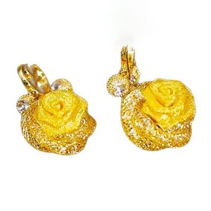 Light Luxury Rose Flower Stud Earrings Fashion <strong>High</strong>-<strong>end</strong> Copper Diamond Studded Flower Earrings <strong>Jewelry</strong> for Women - Product Image 5