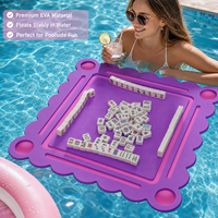 Tapis flottant américain Mahjong classique de luxe 31,5 pouces en mousse EVA couleur macaron antidérapant imperméable pliable écologique