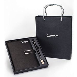 Coffrets cadeaux promotionnels pour petites entreprises, bloc-notes en cuir et stylo personnalisés pour le Nouvel An, remerciements aux clients VIP, papeterie de bureau - Product Image 2
