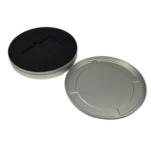 Biểu Tượng Tùy Chỉnh In Ấn Vòng <span class=keywords><strong>CD</strong></span> Tin Trường Hợp Kim Loại Rỗng Bao Bì Hộp Thiếc Cho Sô Cô La Tinplate Chất Liệu - Product Image 2