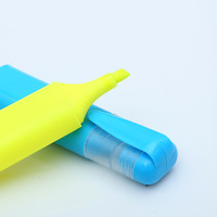 New Type Mini Highlighter Pen Schräge Pinsels pitze Einzelne fluor zierende Kunststoff-lose Verpackung