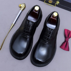 Zapatos Oxford Formales Británicos de Punta Redonda para Hombre, Estilo Retro con Detalles Tallados, Anchos, con Cordones, para Verano - Product Image 2