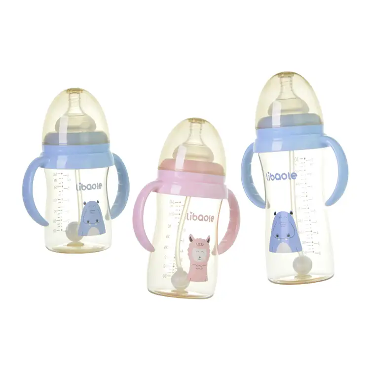 Bottle Factory Manufacturer Wholesale Feeding Bottle Newborn with Handles and Wide-mouth PPSU Small Baby Bottles