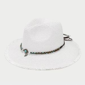 Nouveau Chapeau de Soleil Hawaïen Rétro Panama en Paille Respirante pour Femme - Product Image 3