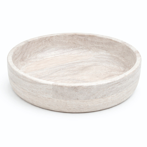 Juego Premium de 2 Tazones para Ensalada de Madera Tallada Blanca con Diseño Profundo y Ancho, Duraderos y Ecológicos - Product Image 2