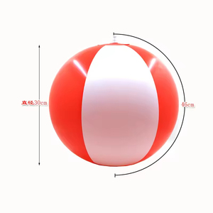 Ballon de plage gonflable en PVC écologique avec logo personnalisé, jouet aquatique, impression de logo possible. - Product Image 5