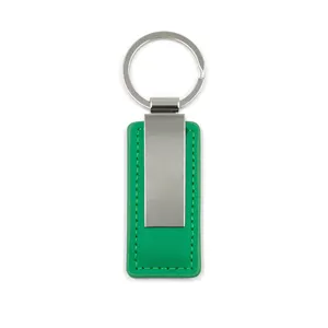 Atacado Design Personalizado Presente Gravar Nome Negócios Em Branco Chaveiro Chaveiro Marca Do Carro Logo Metal Pu Custom Leather Keychain