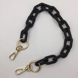 Wholesale Fashion Black Round Bag Shoulder Acrylic Chain Strap Purse Plastic Chain for Handbag