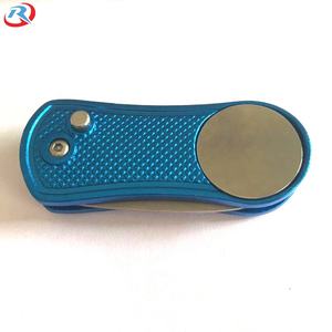 Wholesale Custom Metal Folding Golf Divot Tool <strong>Personalized</strong> Logo Ball Marker Colorful Pitch <strong>Fork</strong> - Product Image 1