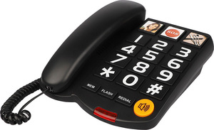 Téléphone fixe américain pour personnes âgées avec grands boutons filaires, réglage du volume, version internationale - Product Image 2