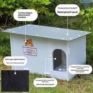 ידידותי לסביבה פלסטיק מוצק ארוגה חסין אש חיצונית חצותחיית מחמד חם בית החתול - Product Image 6