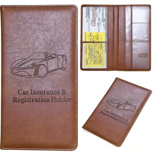 Borsa Porta Documenti per Patente Auto, Portadocumenti Multifunzionale in Pelle PU, Porta Libretto di Circolazione e Assicurazione Auto - Product Image 1