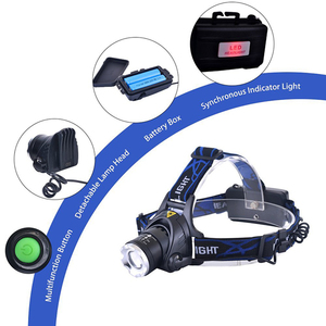 Lampada Frontale LED T6 Ricaricabile Zoomabile per Escursionismo e Ciclismo, Torcia da Testa a Mani Libere - Product Image 2