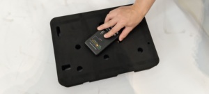 Custom Black Polyurethane <b>Foam</b> anti-static Insert with Grid Pattern <b>for</b> Protective Packaging Cushioning - Product Image 5