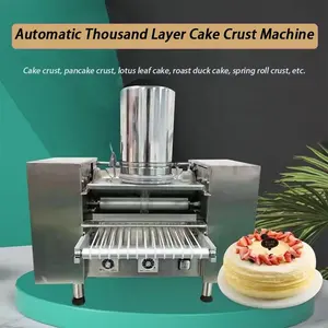 Otomatik Mini kek makinesi Maker Mango Durian Matcha gözleme cilt otomatik binlerce katmanlı krep doğum günü kek gözleme makinesi