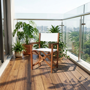 Chaise de directeur en bois d'acacia au design contemporain pour cour, jardin, parc, salon, hôtel, villa, ferme - Fabriqué au Vietnam - Product Image 6