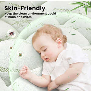 Водонепроницаемый бамбуковый чехол для матраса, мягкий дышащий протектор постельного белья для дома, отеля, больницы, для матрасов, накладки и топперы - Product Image 5