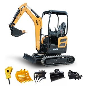 Excavadora hidráulica sobre orugas TDER 1 tonelada 1,5 toneladas 1,8 toneladas <span class=keywords><strong>2</strong></span> toneladas mini excavadora <span class=keywords><strong>2</strong></span> toneladas diesel con motor EPA Euro 5 - Product Image 1