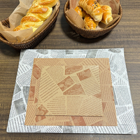 Papiers de cuisson carrés imprimés, résistants à l'eau et inodores, pour la doublure intérieure des friteuses à air