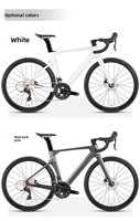Vélo de route aérodynamique en fibre de carbone avec frein à disque hydraulique 22 vitesses, cadre léger, course professionnelle, triathlon, roues 700c