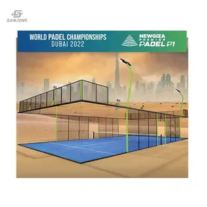 2023 Personalizado Novo Design Venda Quente Panorâmica cubierta cana padel padel canchas padel tribunal ao ar livre