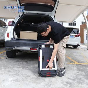 Алюминиевая ручная тележка на платформе с телескопической ручкой, складная тележка на четыре колеса, 90 кг, лидер продаж, практичная тележка - Product Image 6