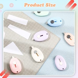Pisau Mini Serbaguna Bentuk Awan Lucu, Pisau Seni Amplop Portabel yang Dapat Ditarik, Pembuka Surat, Pemotong Karton dengan Lubang Gantungan - Product Image 2