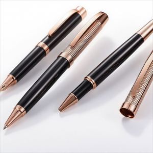High Quality Luxury Rose Gold Metal Roller Ballpoint <b>Pen</b> 1.0mm Heavy Duty Business Gift Refillable - Product Image 2