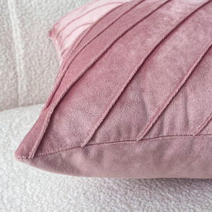 Fodera per cuscino decorativa moderna 3D con foglie in velluto <span class=keywords><strong>45x45</strong></span> cm, patchwork lavorato a maglia per divano - Product Image 4