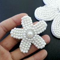 À la mode fait à la main perle embelli fer sur patchs Style élégant 3D fleur perlée Appliques pour vêtements sacs chaussures chapeaux