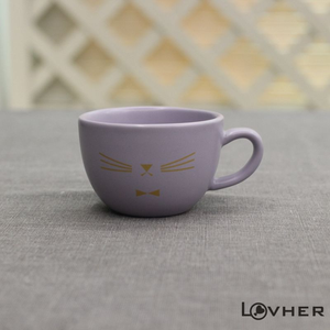 Service à thé japonais en céramique de haute qualité, motif <span class=keywords><strong>chat</strong></span> mignon, couleur violette, théière de 450 ml avec plateau, résistant à la chaleur, cadeau idéal pour le thé de l'après-midi - Product Image 4