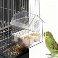 Mangeoire à graines anti-éparcissement pour perroquets et canaris, en fil métallique, accessoire de cage spacieux, fiable, pour l'exportation