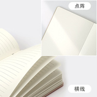 Carnet A5 en PU, couverture rigide, pages à points, poche en papier, agenda de bureau, entreprise, logo personnalisé, promotion en gros