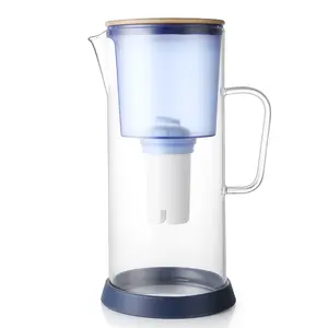Caraffa in vetro da 3,5 litri di lunga durata depuratore d'acqua potabile brocca con filtro per acqua alcalina con manico