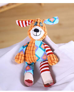 Çevre dostu dayanıklı sevimli köpek çiğnemek ses oyuncak peluş hayvan serisi tasarım - Product Image 6