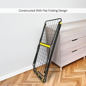 Single Tier Gull Wing Clothes Drying Rack Folding Metal Towel Rack Floor Standing Laundry Rack for Indoor Outdoor - Product Image 5