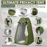 Kit de Douche Solaire Portable pour Camping, Tente de Douche Instantanée, Abri d'Intimité pour Camping et Glamping en Extérieur, Tente de Salle de Bain de Camp