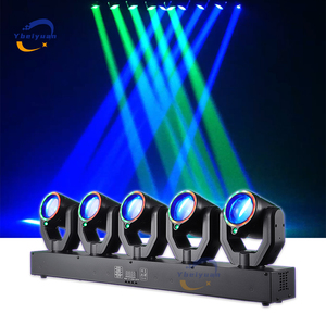 5-Head XY Rotating 180W LED Moving Head Beam DJ Disco Light DMX512 Voice Control RGBW Beam + <strong>Green</strong> <strong>Laser</strong> for Party Bar Christmas - Product Image 4