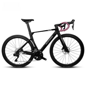 Vélo de route en fibre de <span class=keywords><strong>carbone</strong></span> personnalisé de haute qualité à 20 vitesses avec frein à disque en aluminium Fourche haut de gamme pour la course Vente en gros - Product Image 2