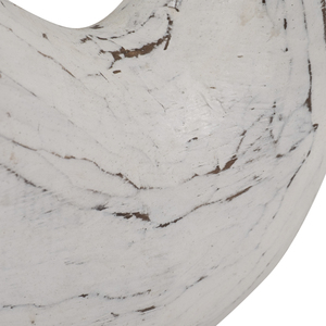 Scultura di Balena in Legno con Finitura Bianca Anticata, Decorazione Murale Costiera per Casa, Ufficio, Bagno, Soggiorno - Product Image 5