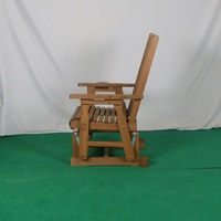 Planeurs en bois de patio de plate-forme extérieure de jardin avec le support de tasse