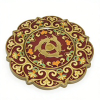 Nouveau miroir de maquillage pliable de poche, mini, portable, en métal antique, rond, simple, avec logo personnalisé, pour femmes, cadeau