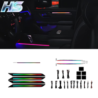 Kit d'éclairage ambiant pour voiture, 64 couleurs RGB LED dynamiques pour Dodge Ram 1500 TRX 2022-2024, bande lumineuse ambiante pour voiture, éclairage ambiant pour toit de voiture