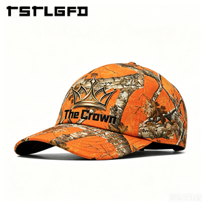 Casquette de baseball structurée à 6 panneaux avec logo personnalisé, motif camouflage, patch en caoutchouc, chapeau de chasse à motif arbre, vente en gros, fabricant - Product Image 5